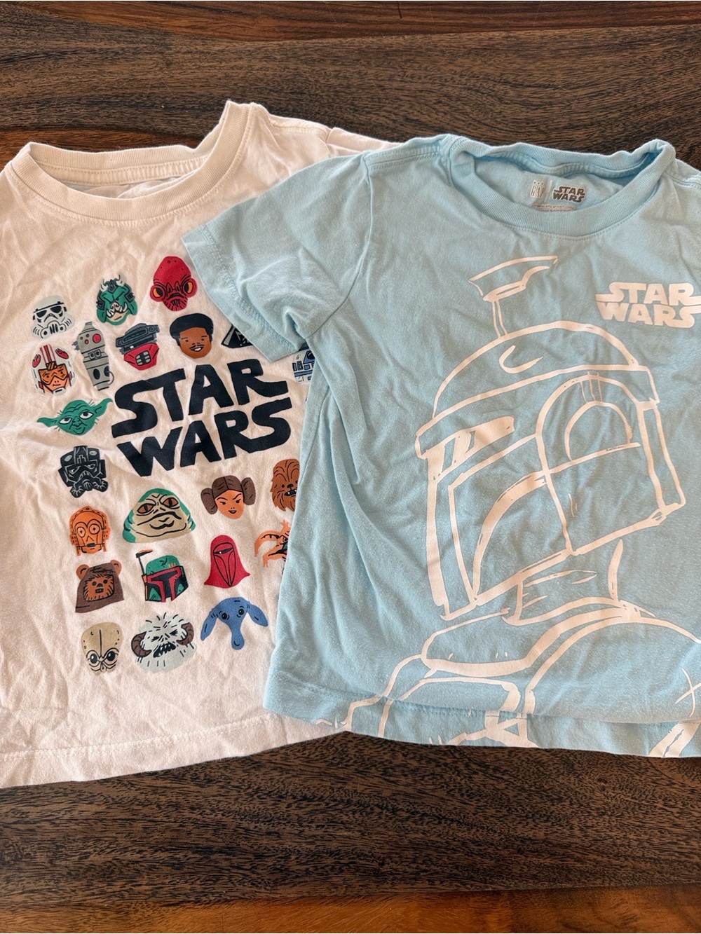 Bundle of 2 ✨ Gap Star Wars Kids Tees in White & Light Blue
